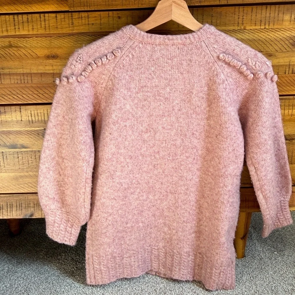 Abel & Lula girls pink knitted floral cardigan